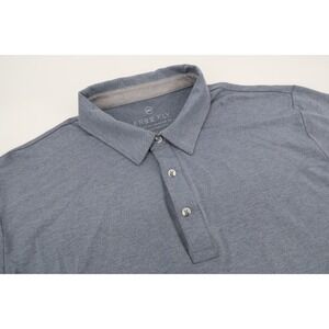Free Fly Mens XXL Bamboo Flex Polo II Shirt Heather Blue Soft Casual Size 2XL